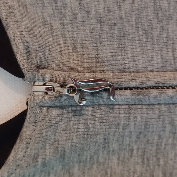 Juicy Couture Black & Gray Full Zip Baseball Jacket Women's L - Picture 9 of 14